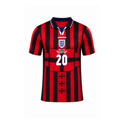 WearFlags England 1998 Red Retro Football Shirt