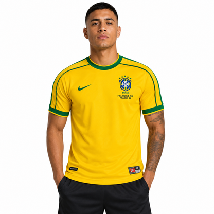 WearFlags Brazil 1998 World Cup Home Retro Football Shirt