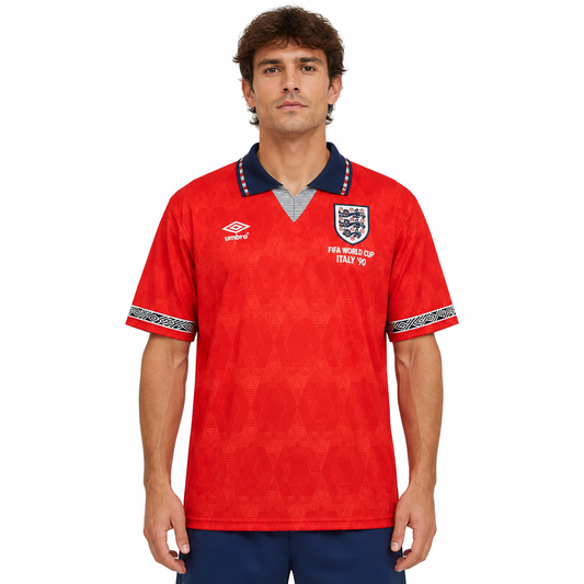 WearFlags England 1990 Red Away World Cup Italy