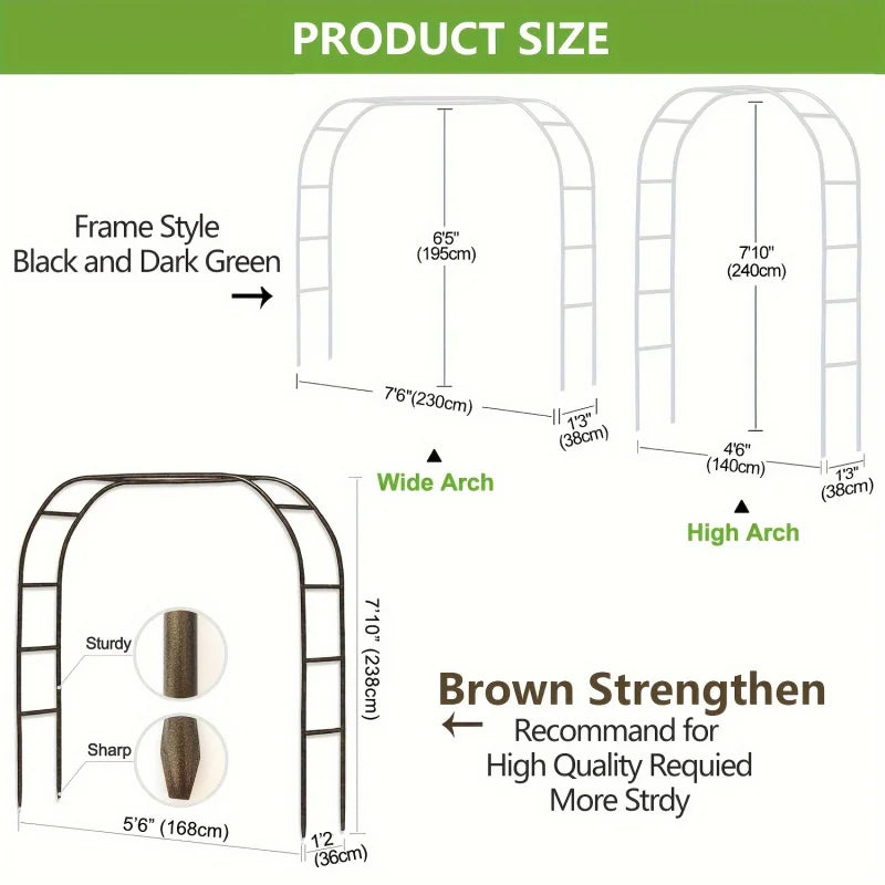 100-Inch Gothic Garden Arch
