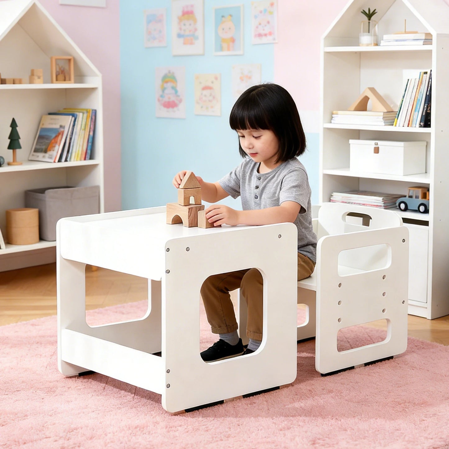 Adjustable Kids Table & Chair Set