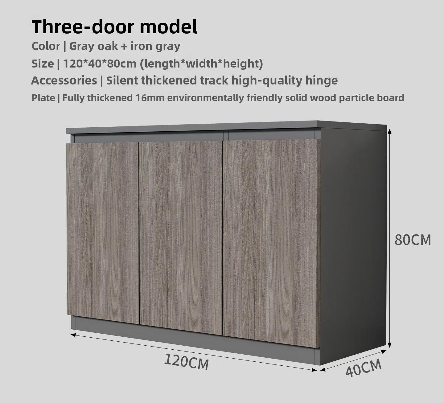 3-Tier Office Storage Cabinet