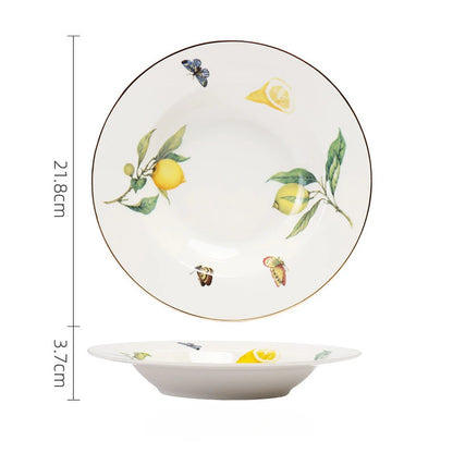Lemon Pattern Ceramic Dinnerware