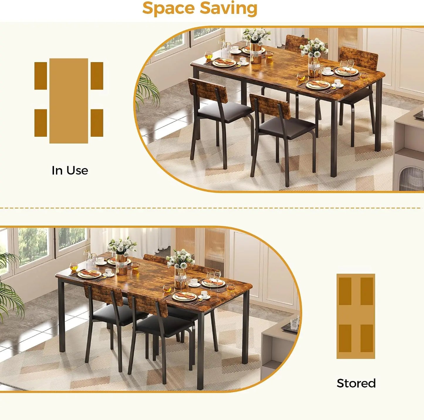 5-Piece Extendable Dining Set