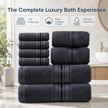 8-Piece Luxury Cotton Towel Set