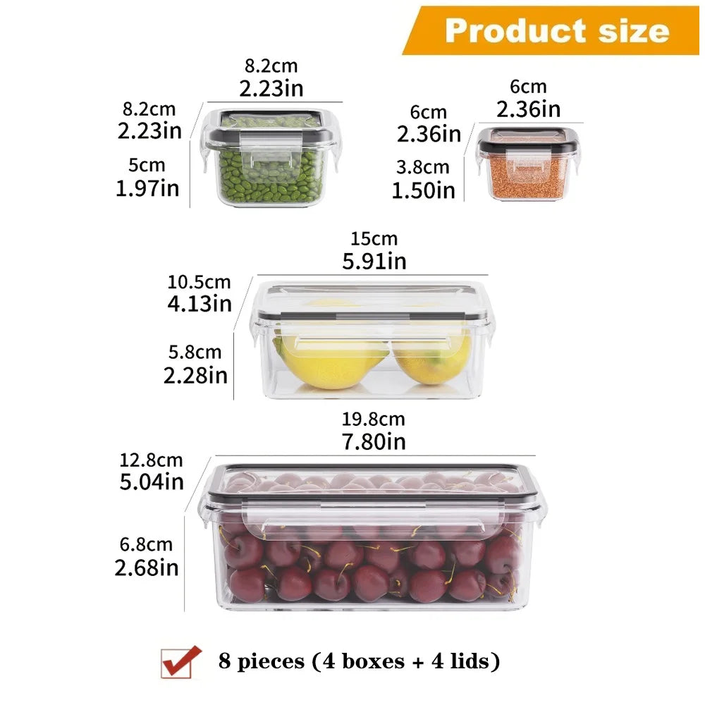 8-Piece Airtight Food Container Set