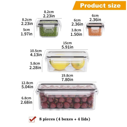 8-Piece Airtight Food Container Set