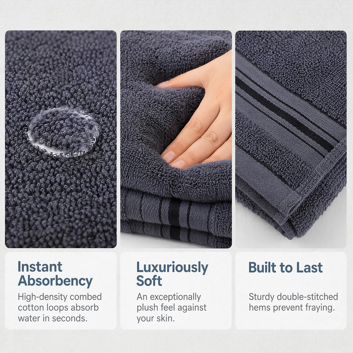 8-Piece Luxury Cotton Towel Set