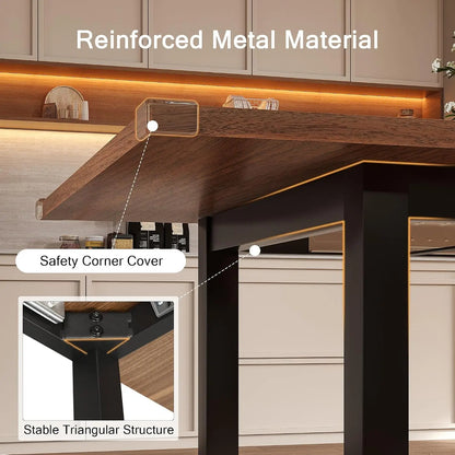 63-Inch Extendable Dining Table