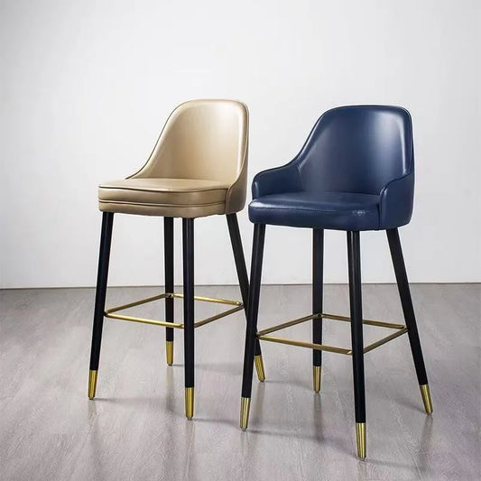 Solid Wood Bar Chair with Backrest
