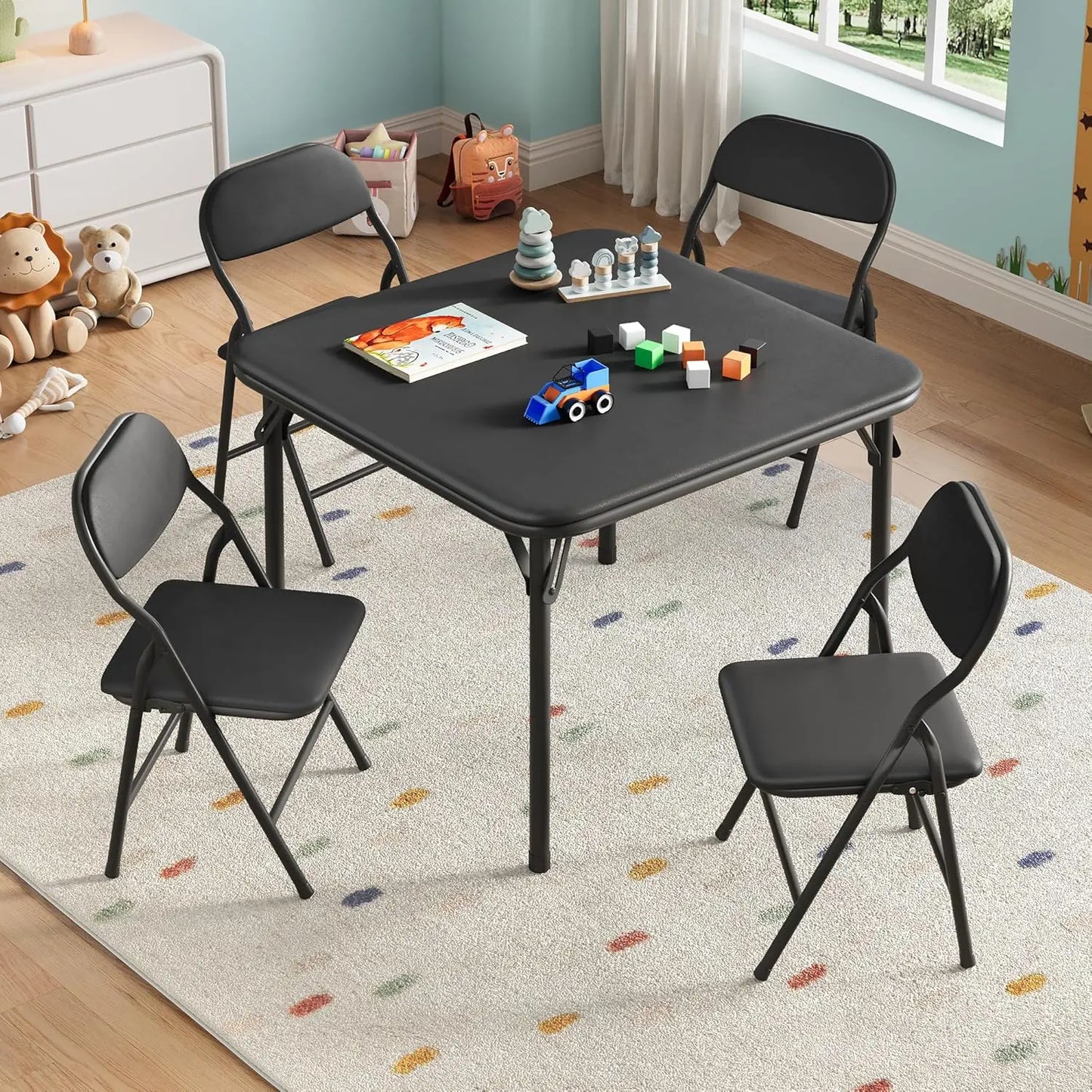 5-Piece Kids Folding Table & Chairs
