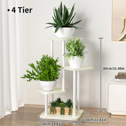 Multi-Tier Wooden Plant Stand