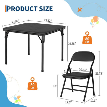 5-Piece Kids Folding Table & Chairs