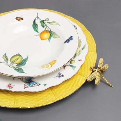 Lemon Pattern Ceramic Dinnerware