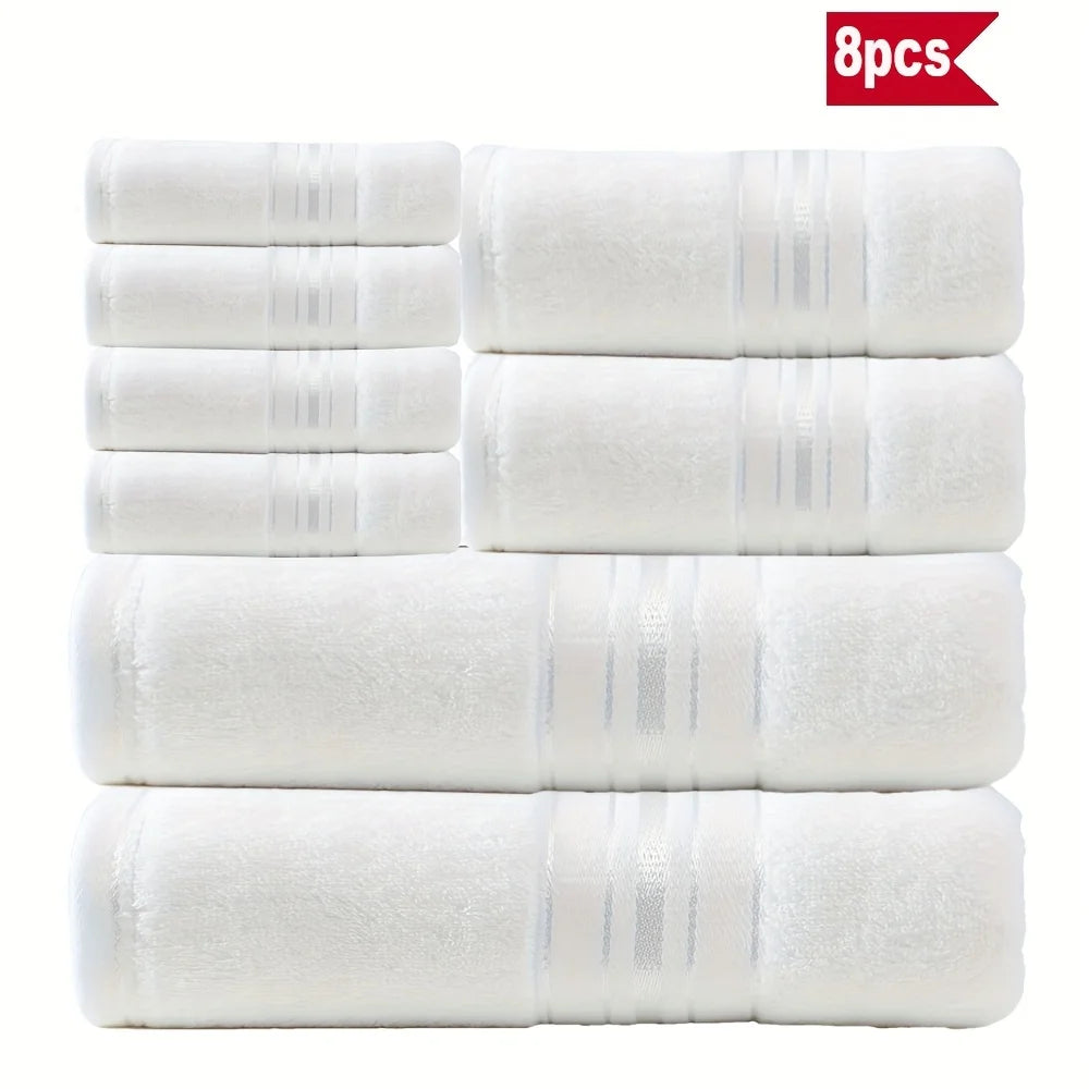 8-Piece Luxury Cotton Towel Set