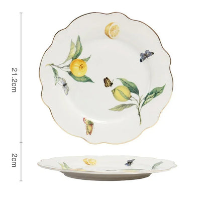 Lemon Pattern Ceramic Dinnerware