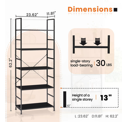 5-Tier Modern Bookcase