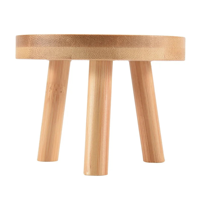 Round Wooden Plant Stand
