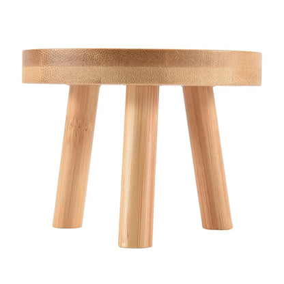 Round Wooden Plant Stand