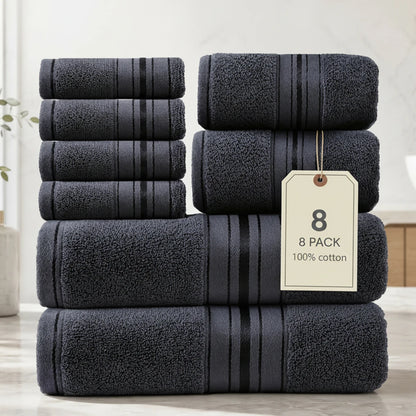 8-Piece Luxury Cotton Towel Set