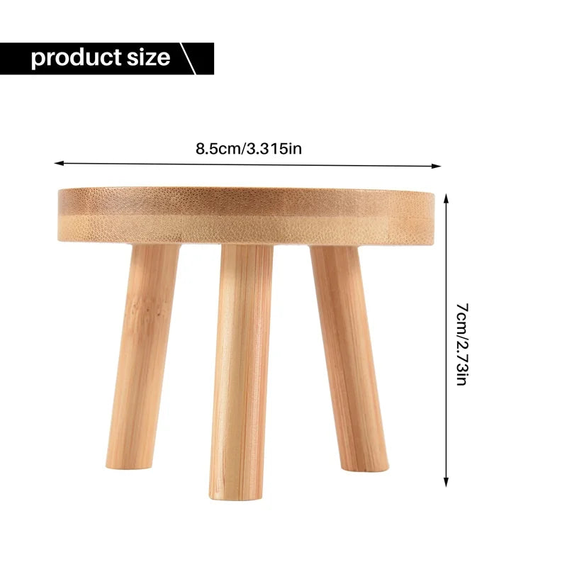 Round Wooden Plant Stand