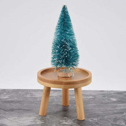 Round Wooden Plant Stand