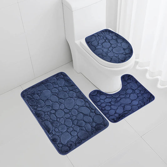 3-Piece Non-Slip Bathroom Mat Set