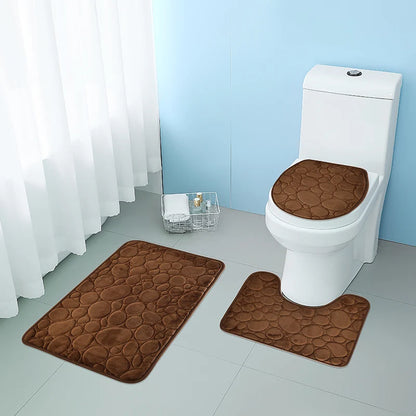 3-Piece Non-Slip Bathroom Mat Set