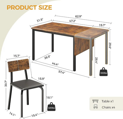 5-Piece Extendable Dining Set