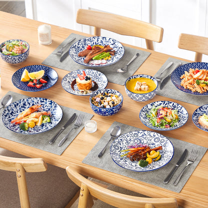 Blue & White Porcelain Tableware Set