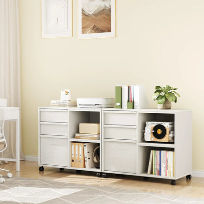 3-Drawer Rolling File Cabinet