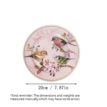 Hand-Painted Floral Ceramic Plate