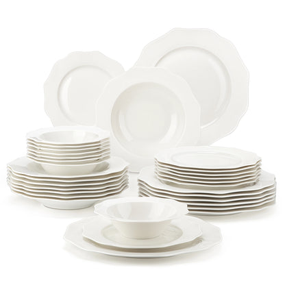 Golden Rim Porcelain Tableware Set