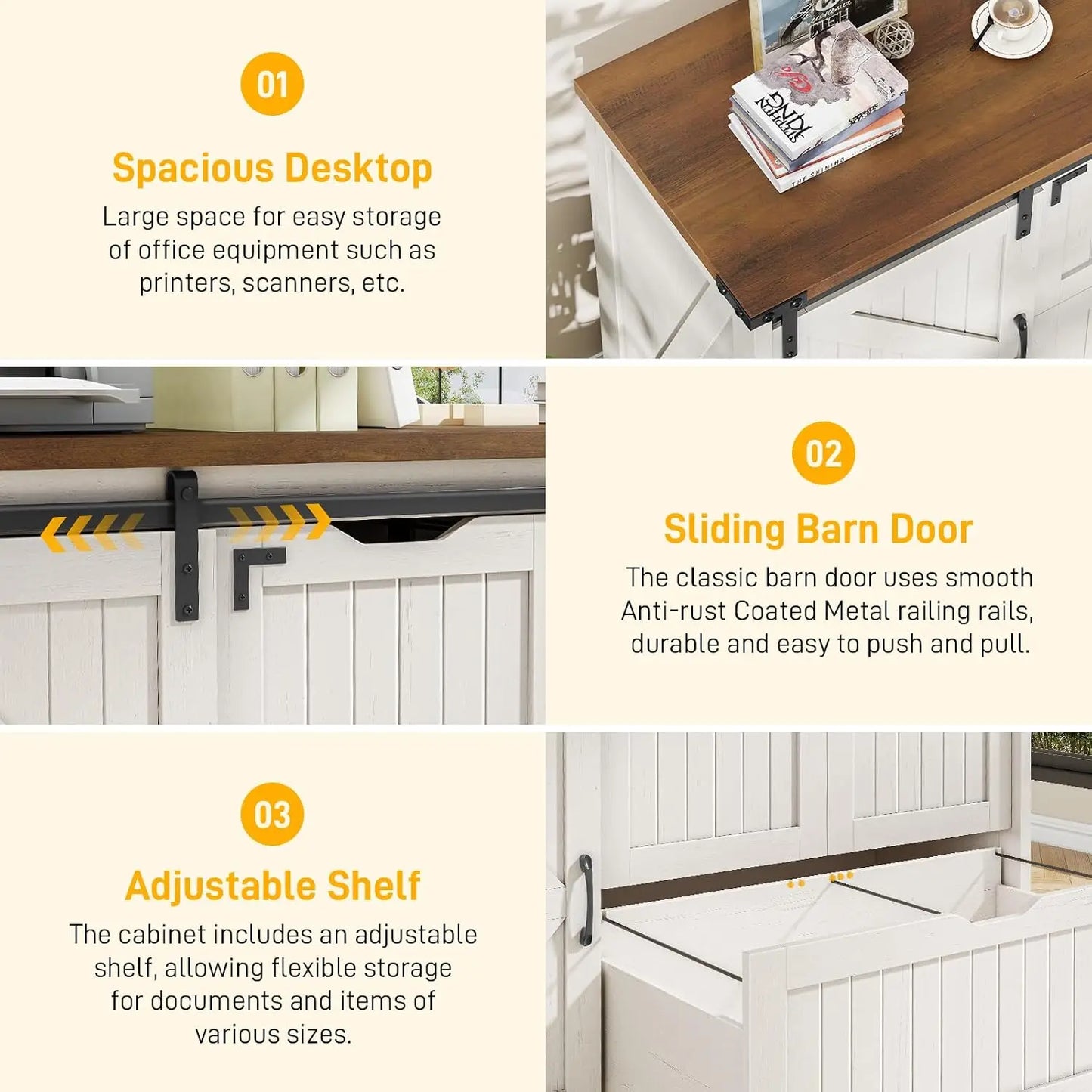 3-Drawer Farmhouse Filing Cabinet