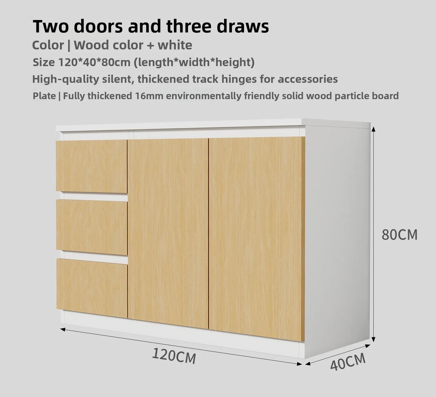 3-Tier Office Storage Cabinet
