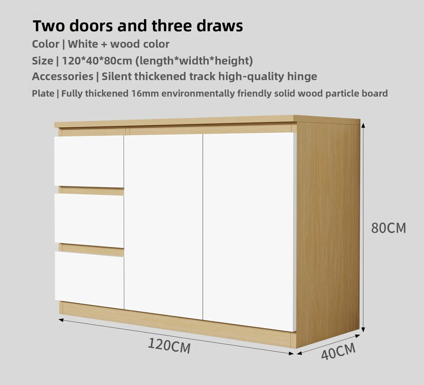 3-Tier Office Storage Cabinet