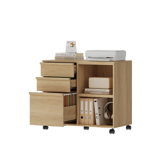 3-Drawer Rolling File Cabinet