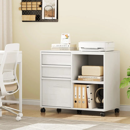 3-Drawer Rolling File Cabinet
