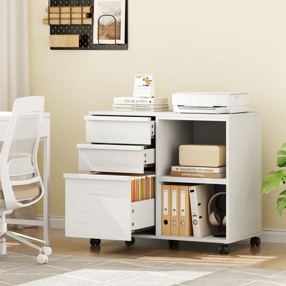 3-Drawer Rolling File Cabinet