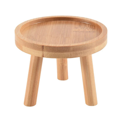 Round Wooden Plant Stand