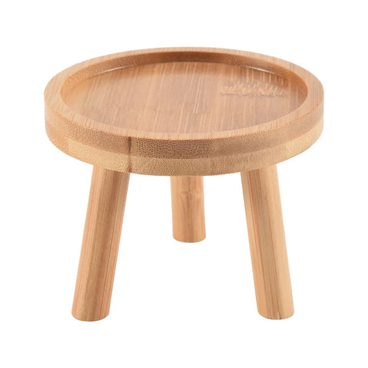 Round Wooden Plant Stand