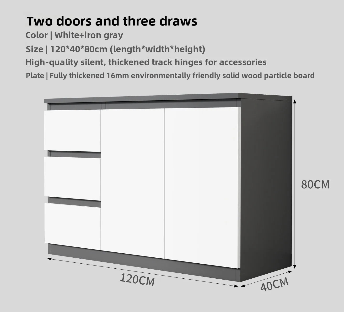 3-Tier Office Storage Cabinet