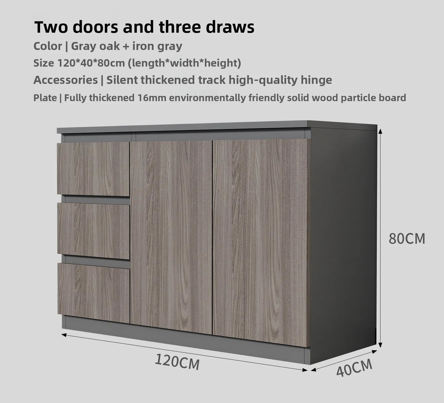 3-Tier Office Storage Cabinet