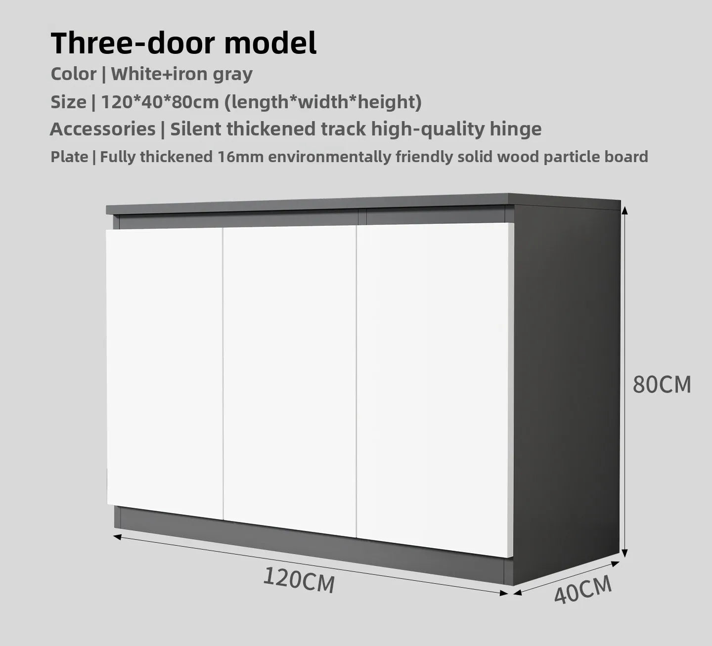3-Tier Office Storage Cabinet