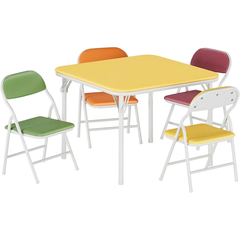 5-Piece Kids Folding Table & Chairs