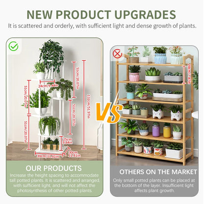 Multi-Tier Wooden Plant Stand