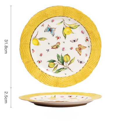 Lemon Pattern Ceramic Dinnerware