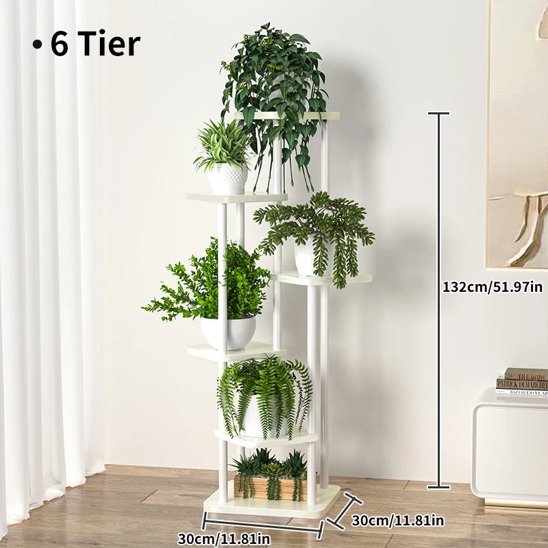 Multi-Tier Wooden Plant Stand