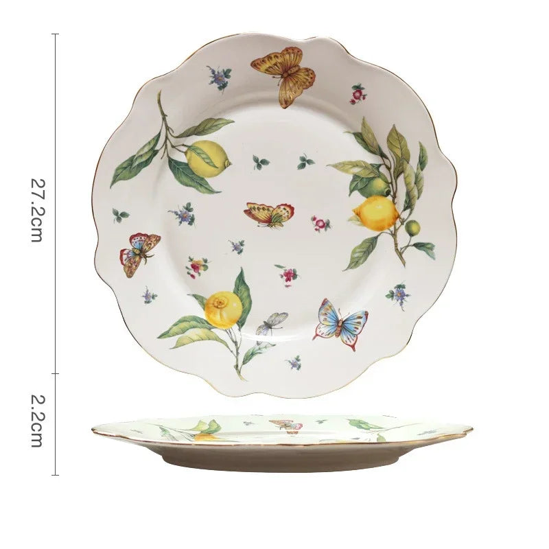 Lemon Pattern Ceramic Dinnerware