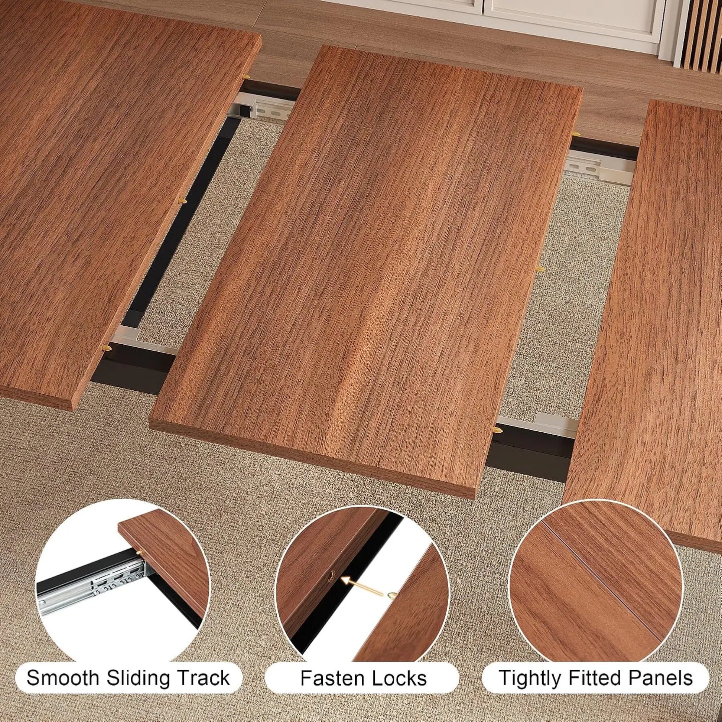 63-Inch Extendable Dining Table